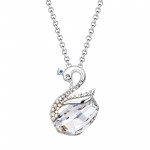 Monemel Pink Swarovski Swan Necklace - Mother s Day - Monemel